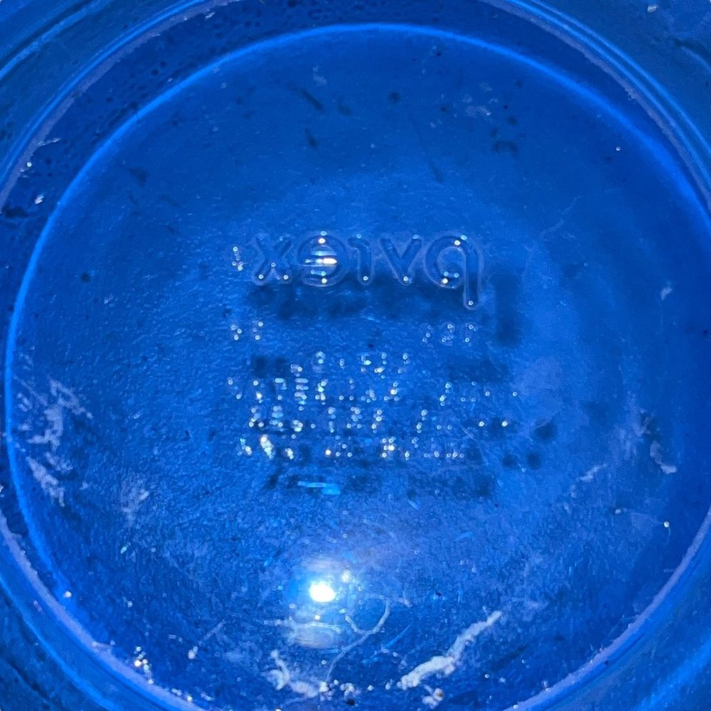 Vintage Pyrex Cobalt Blue 024 Round Casserole Baking Bowl Dish 2 Qt 2 Liter - Picture 8 of 11